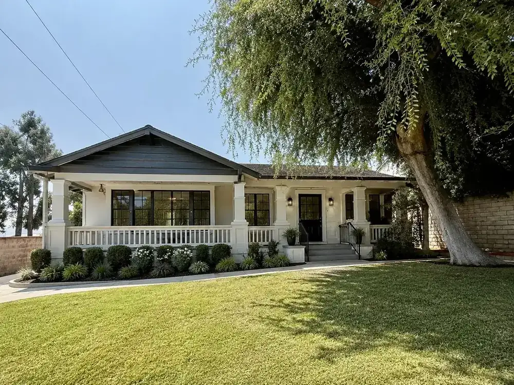 Fully renovated California craftsman home with new porch and landscaping